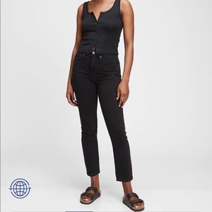 Gap High Rise Black Cigarette Jeans